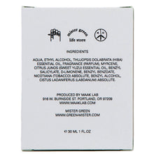 Load image into Gallery viewer, Mister Green Fragrance No.2 - Midori San Eau de Parfum - 30ml