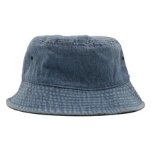 Load image into Gallery viewer, Pleasures Bubble Logo Bucket Hat / Washed Denim