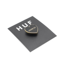 Load image into Gallery viewer, HUF Fuck It Heart Pin / Black
