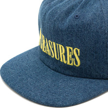 Load image into Gallery viewer, Pleasures Core Logo Denim Snapback Hat / Washed

