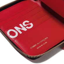 Load image into Gallery viewer, COMME des GARÇONS Full Zip Wallet Huge Logo / Red
